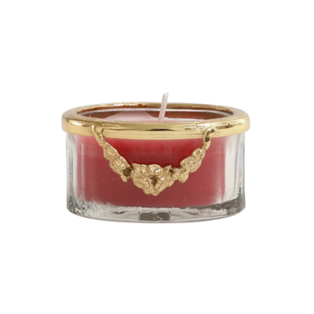 snowy whisper white scented candle jar with Golden Ring