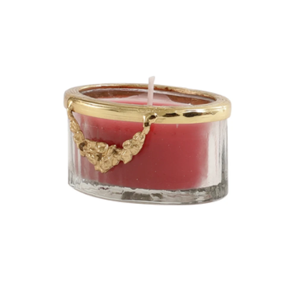 snowy whisper white scented candle jar with Golden Ring