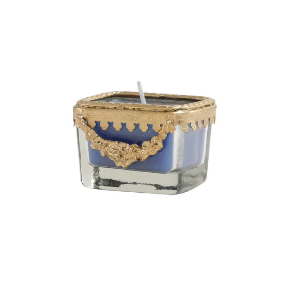 snowy whisper white scented candle glass jar with Golden Ring