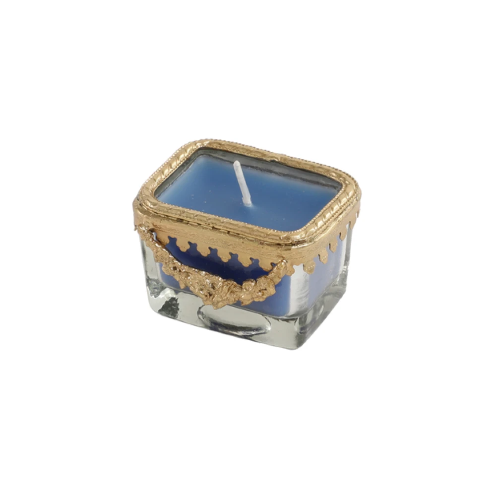 snowy whisper white scented candle glass jar with Golden Ring