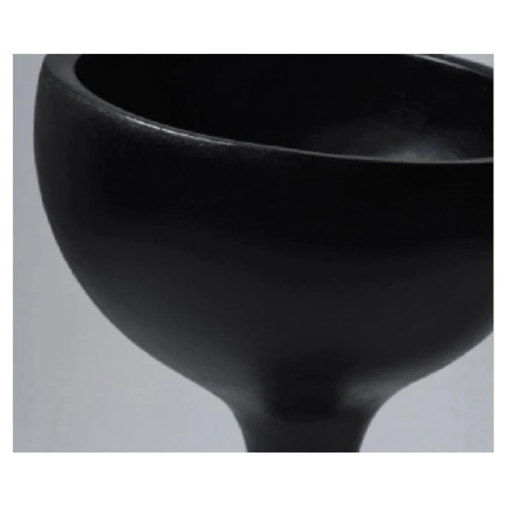 Elfloren Modern Matte Black Polyresin Decorative Vase | Sculptural Tabletop Flower Vase | Contemporary Home Décor Accent