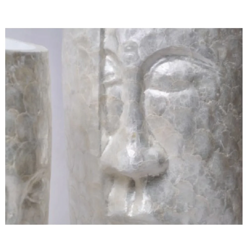 Elfloren Face Design Polyresin Floor Vase Set | Luxury Decorative Tall Planter | Available in 28 & 35 Inch