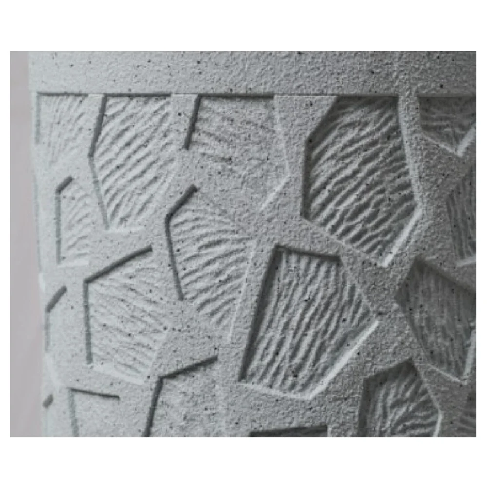 Elfloren Modern Geometric Textured Polyresin Floor Vase Collection | Decorative Designer Vase | Available in 23.5, 31 & 39.5 Inch