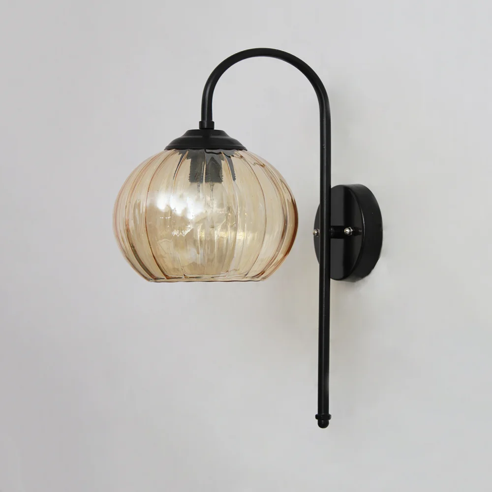Modern Amber Hanging Black Wall Lamp | SKE-140012_MAHBWL