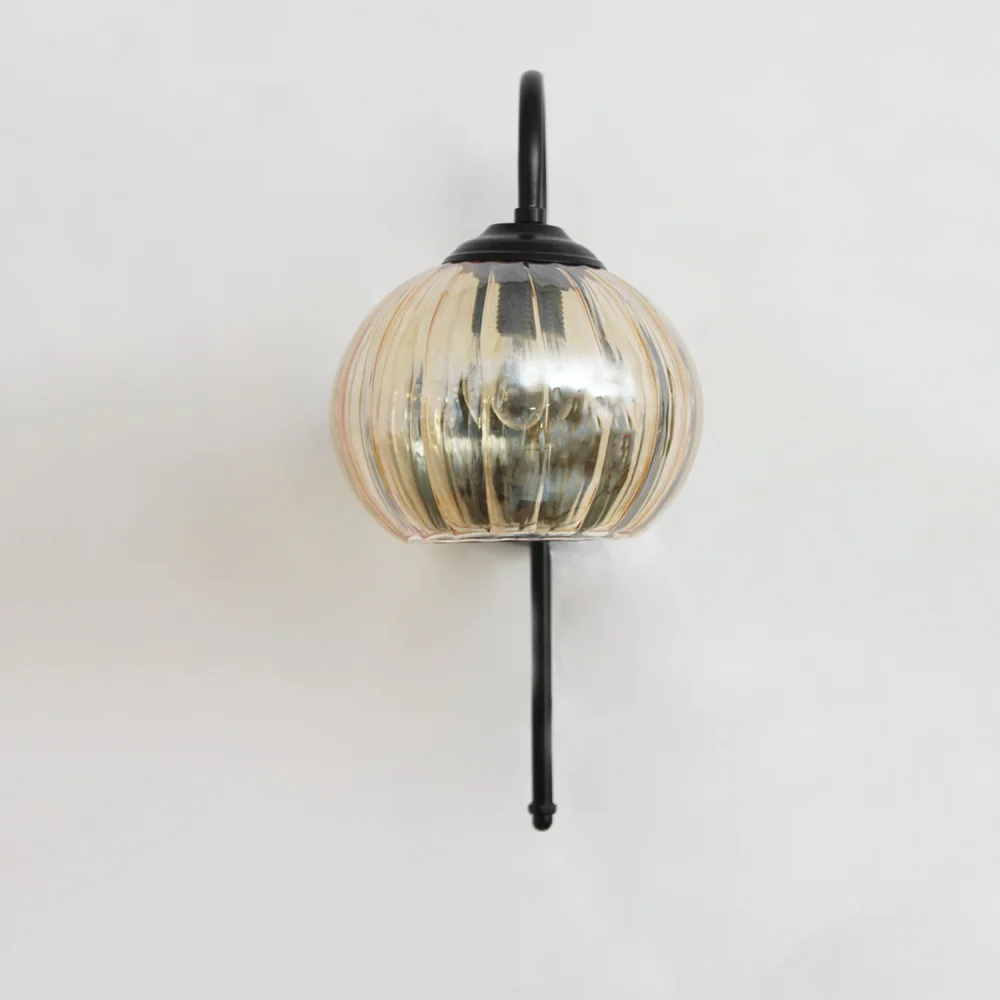 Modern Amber Hanging Black Wall Lamp | SKE-140012_MAHBWL