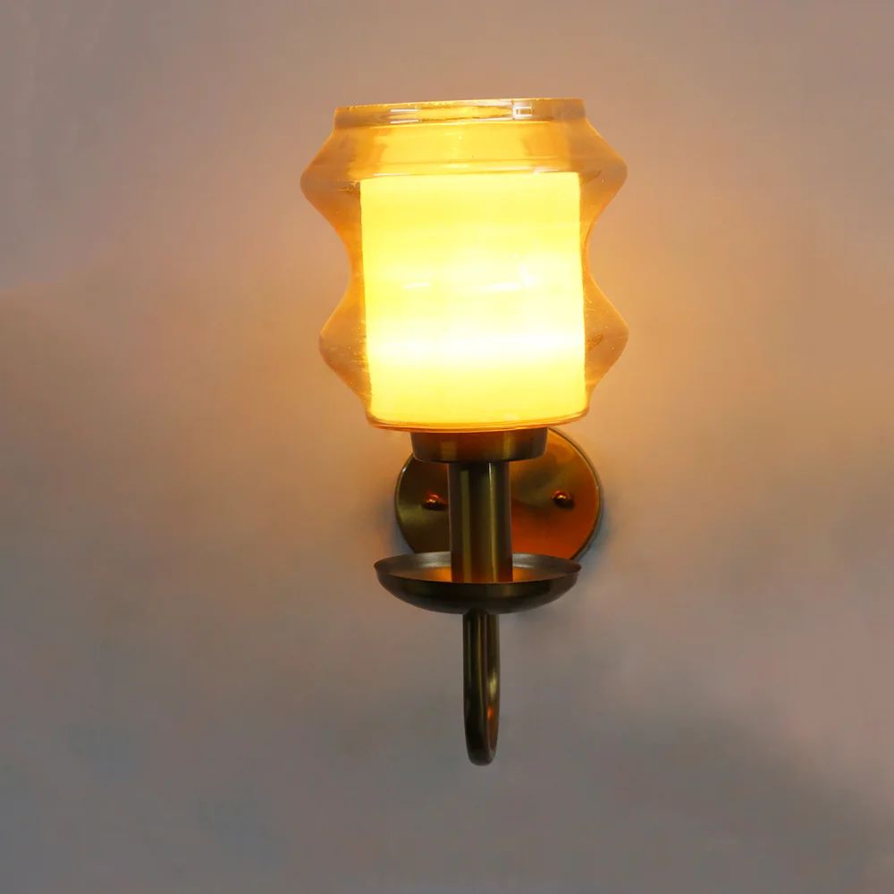 Amber Damru Glass Wall Sconce | SKE-140065_ADGWS