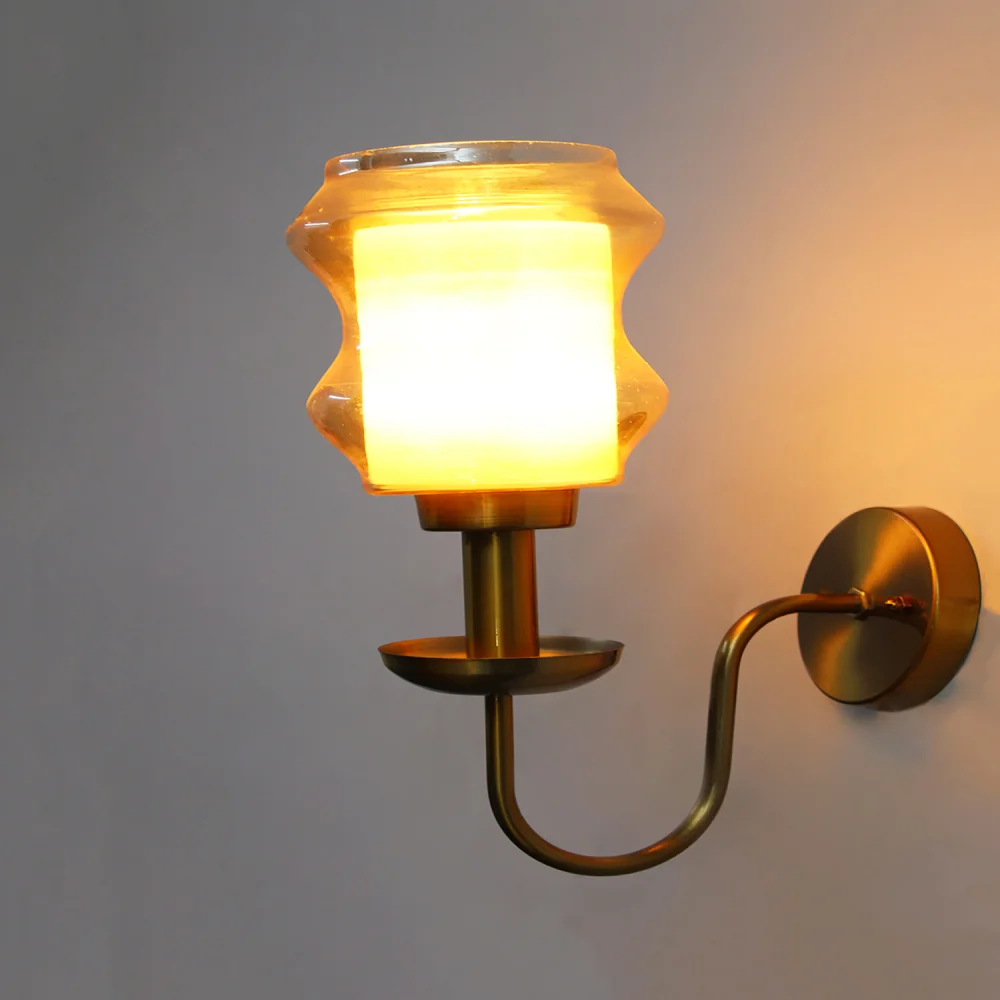 Amber Damru Glass Wall Sconce | SKE-140065_ADGWS