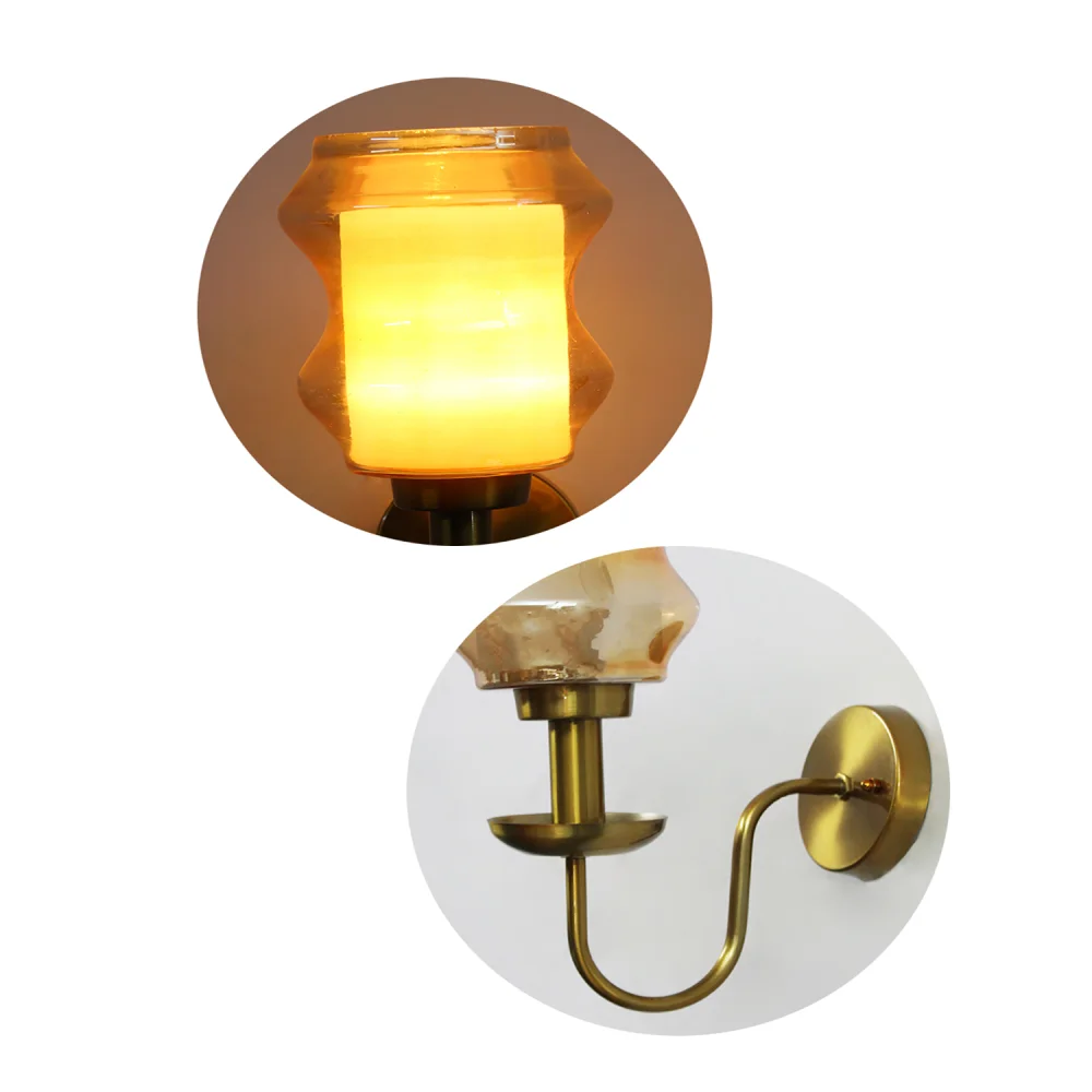 Amber Damru Glass Wall Sconce | SKE-140065_ADGWS