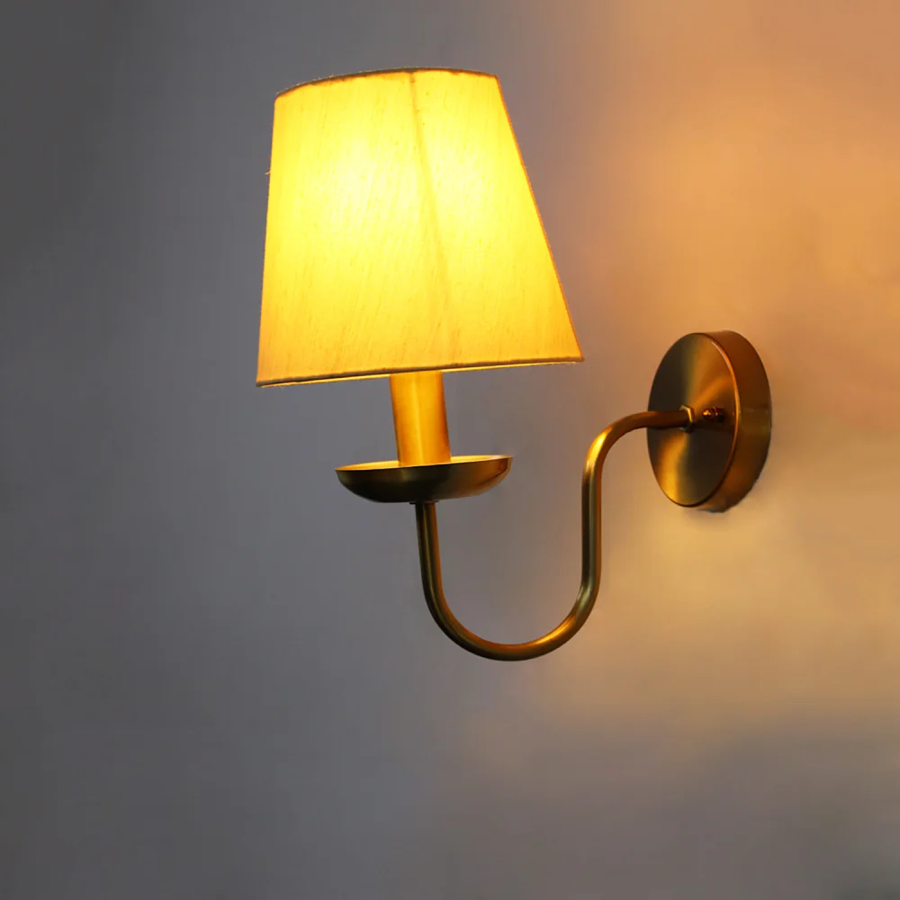 Beige Fabric Shade Wall Lamp |  SKE-140065_BFSWL