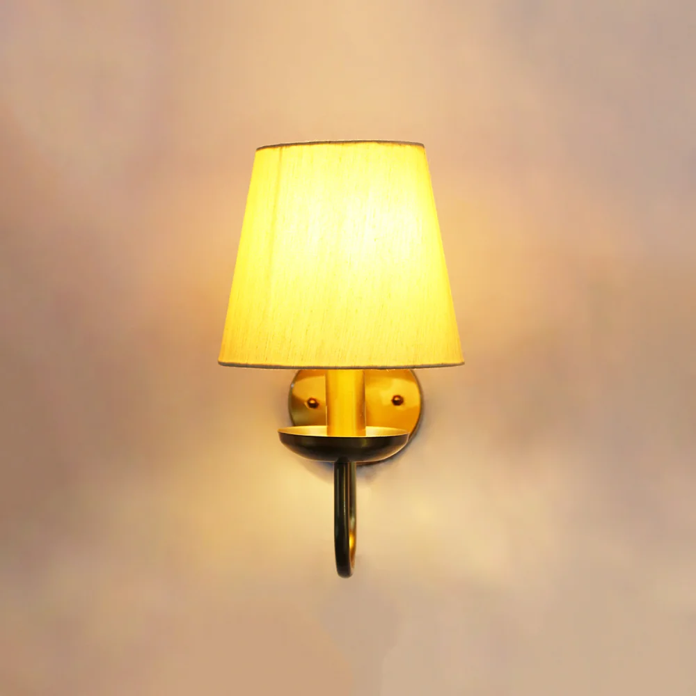 Beige Fabric Shade Wall Lamp |  SKE-140065_BFSWL