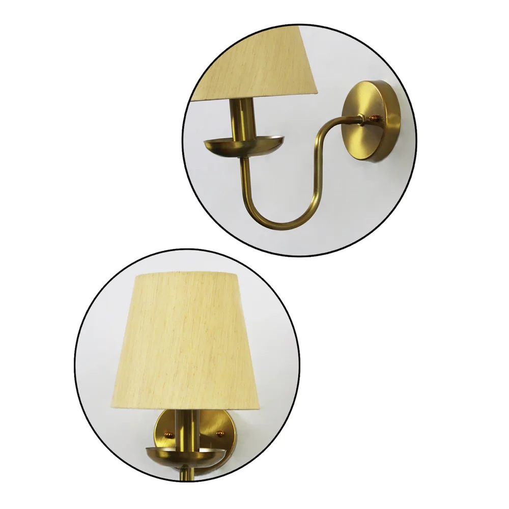 Beige Fabric Shade Wall Lamp |  SKE-140065_BFSWL