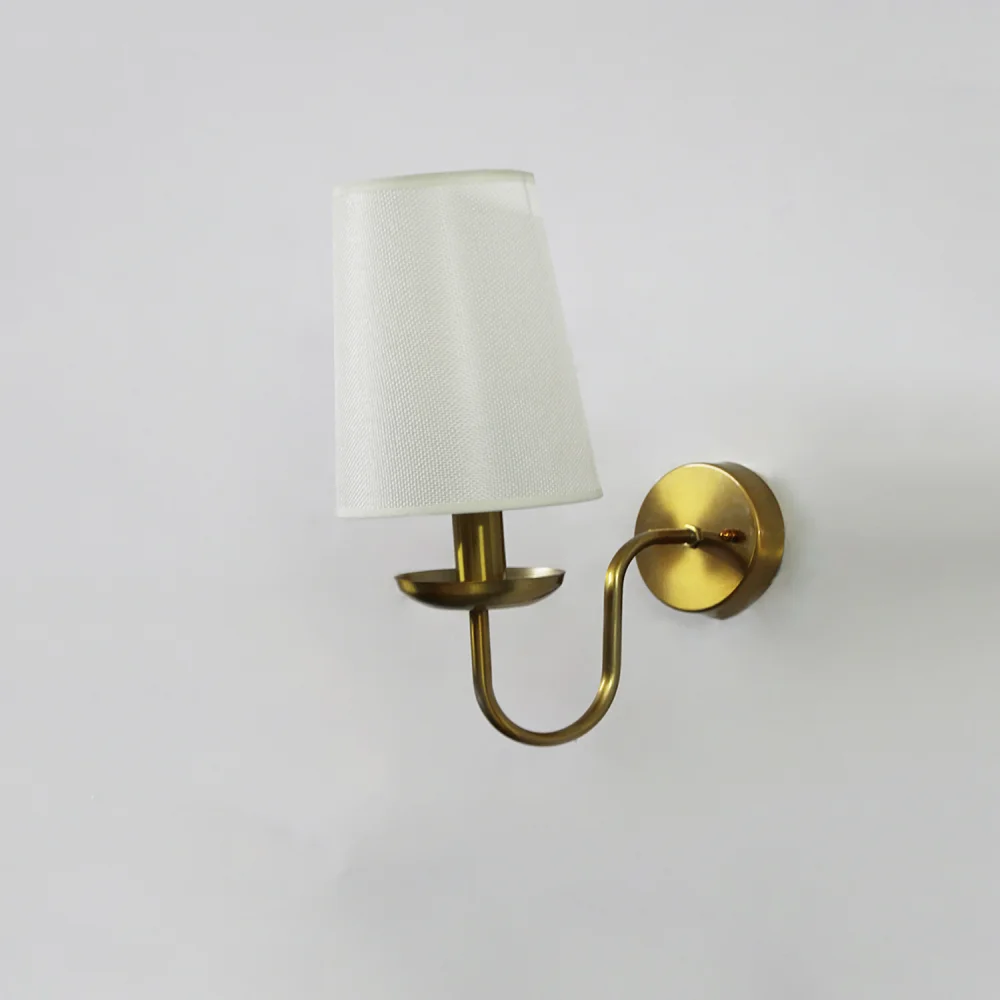 White Fabric Shade Wall Lamp | SKE-140065_WFSWL