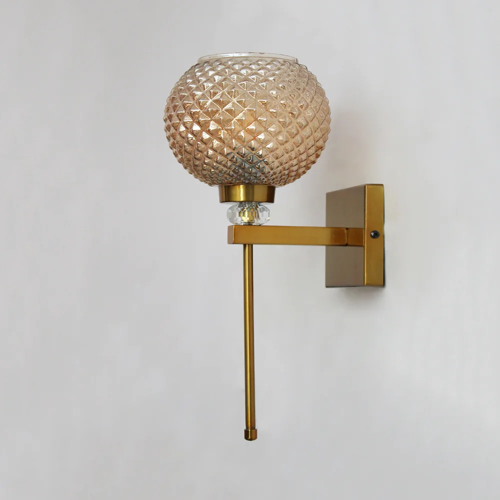 Amber Diamond Cut Glass Wall Light | SKE-140066_ADCGWL