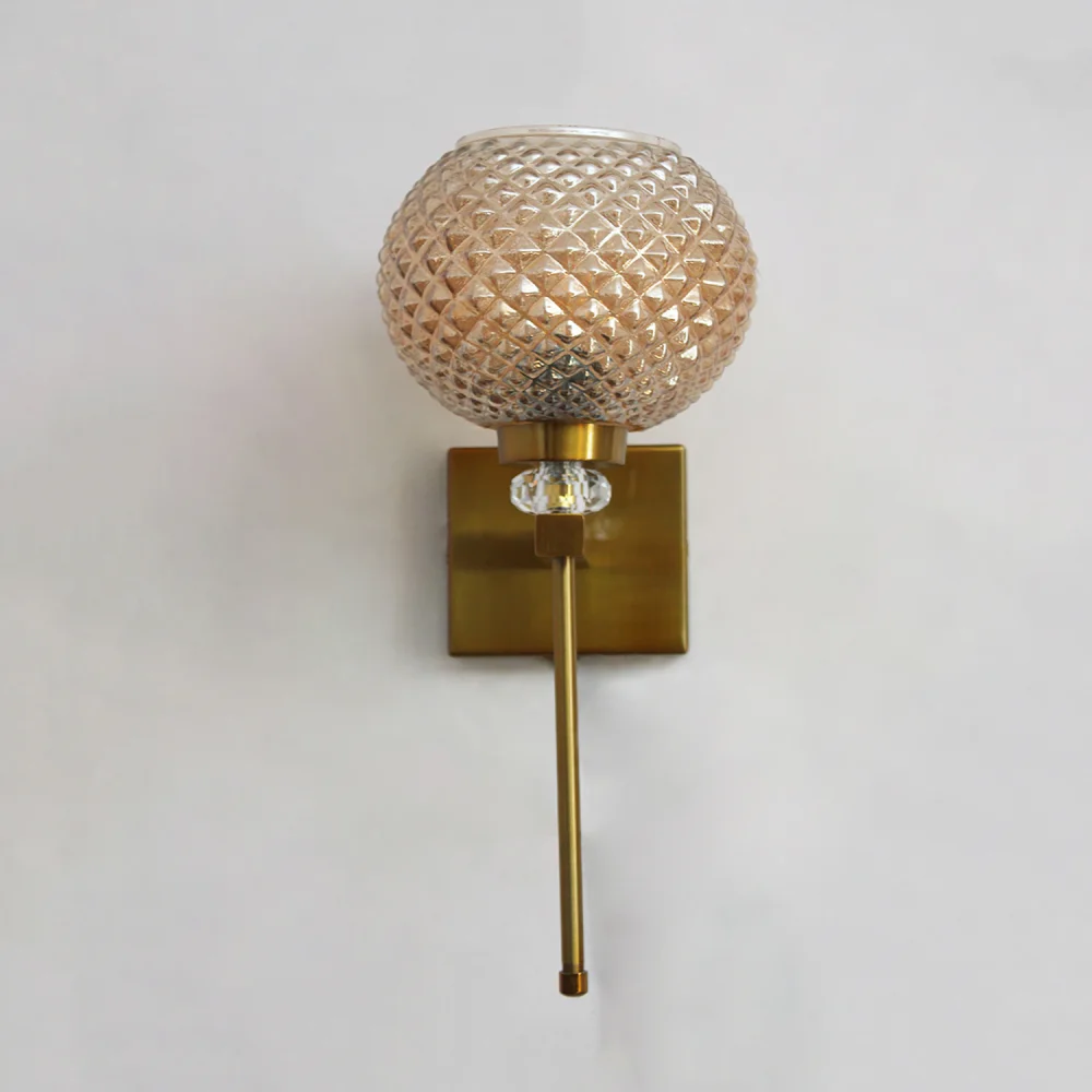 Amber Diamond Cut Glass Wall Light | SKE-140066_ADCGWL
