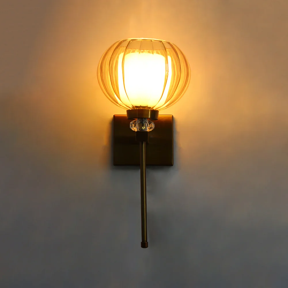 Decorative Amber Kharbuja Wall Sconce | SKE-140066_DAKWS