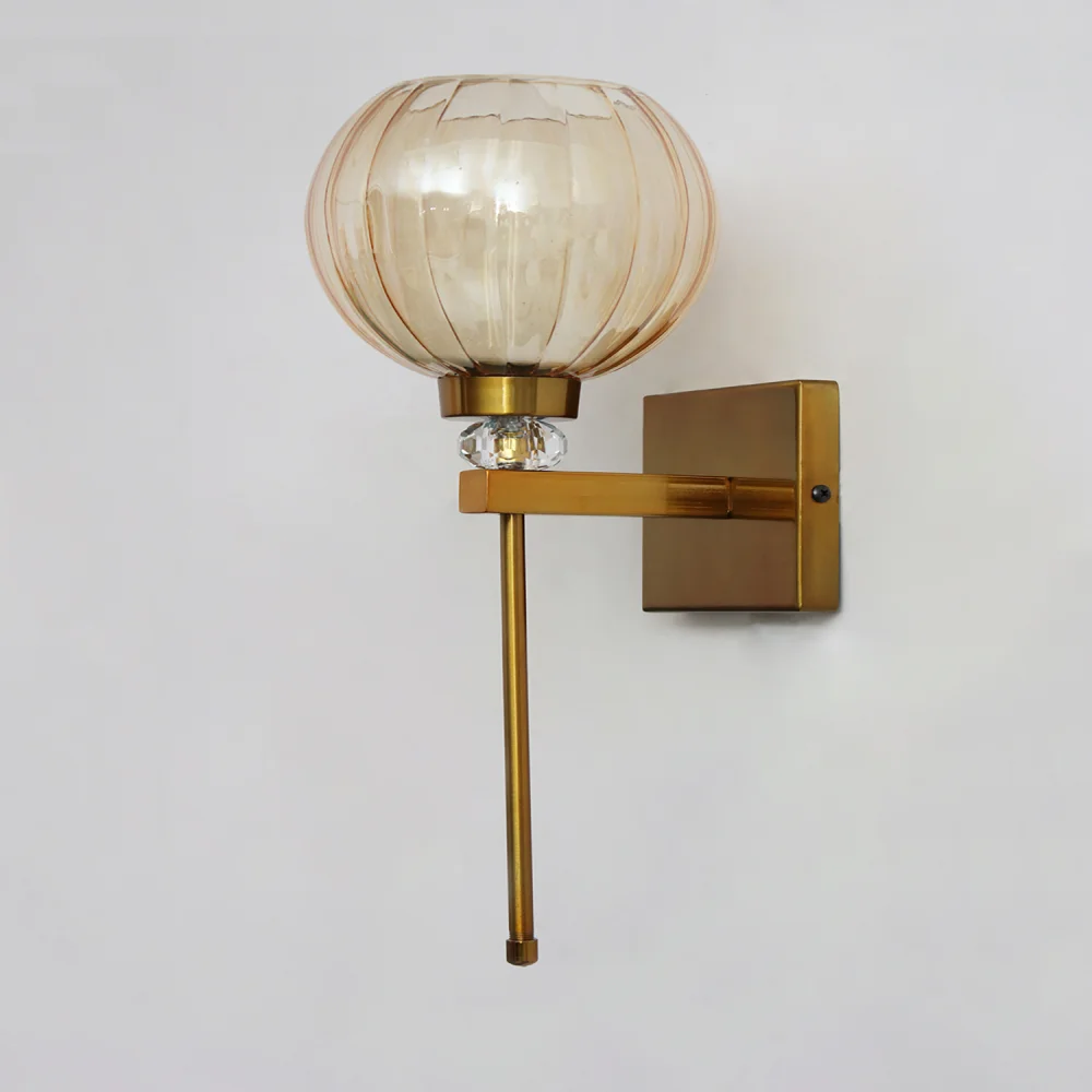 Decorative Amber Kharbuja Wall Sconce | SKE-140066_DAKWS