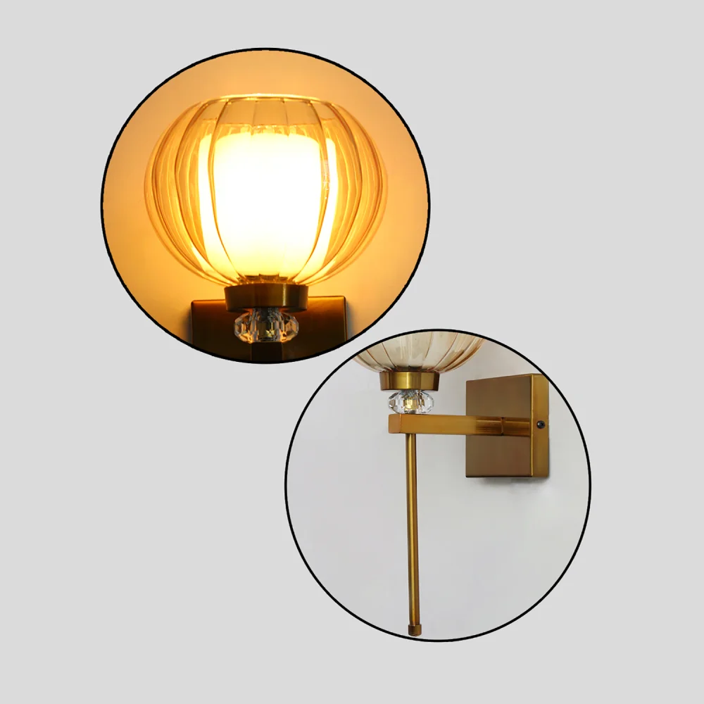 Decorative Amber Kharbuja Wall Sconce | SKE-140066_DAKWS