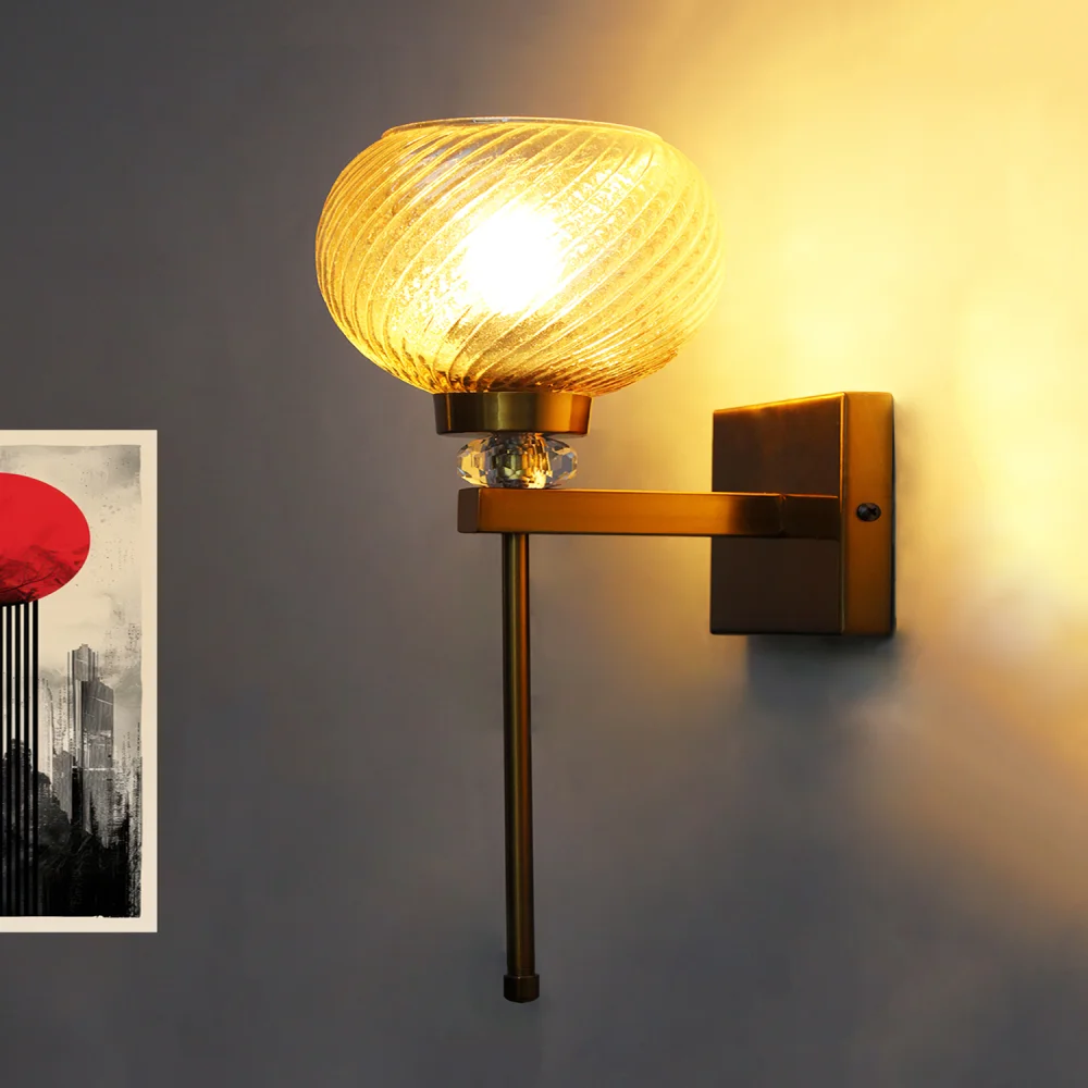 Doom MF Amber Glass Crystal Wall light | SKE-140066_DMFGCWL