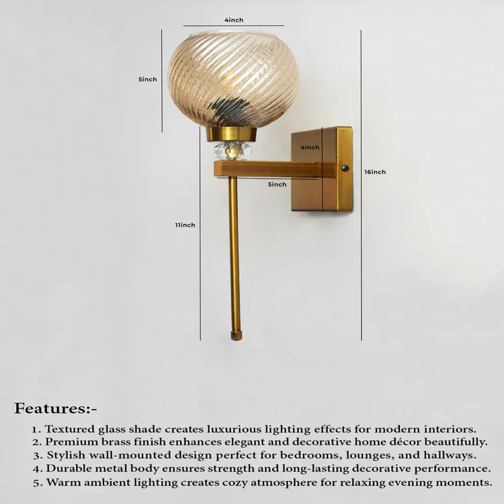 Doom MF Amber Glass Crystal Wall light | SKE-140066_DMFGCWL