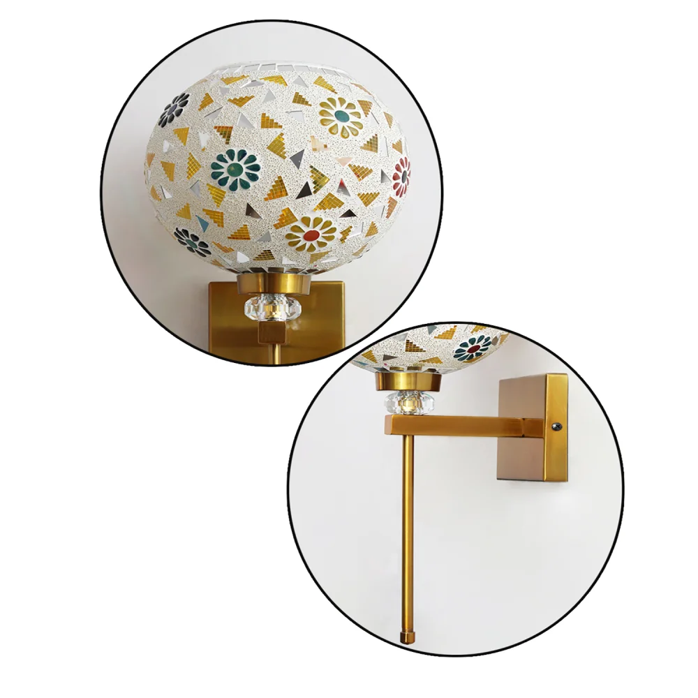 White Tipni Colourful Glass Crystal Wall light | SKE-140066_WTCGWL