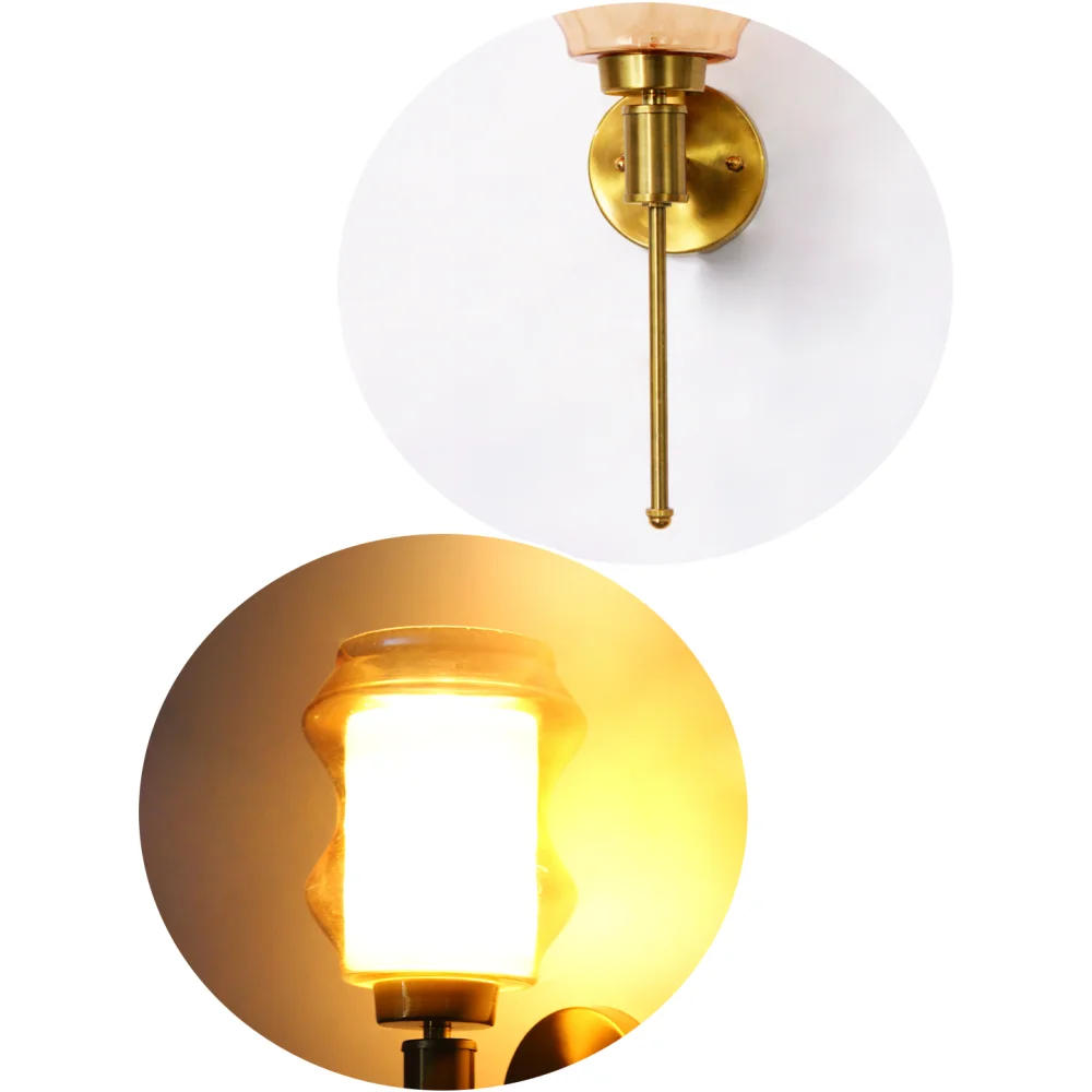 Damru Glass Designer Wall Lamp Amber Glass | SKE-140010_DGDWL