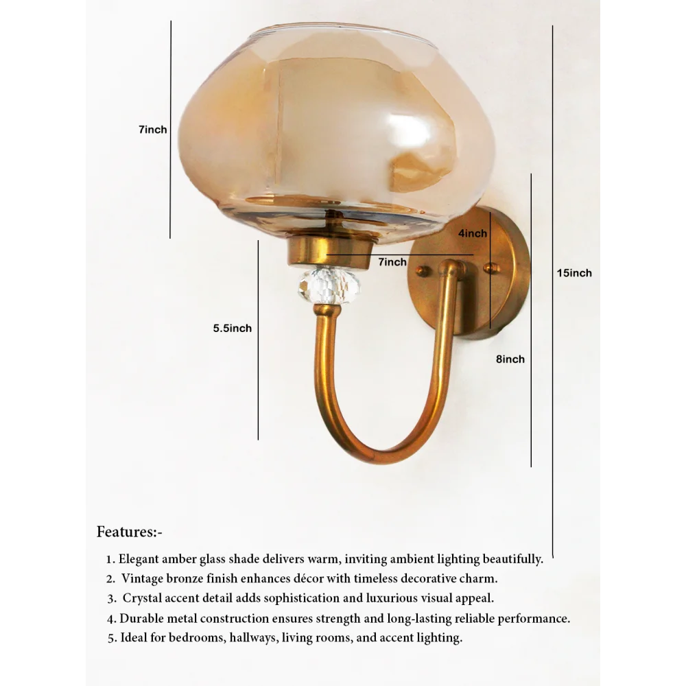 Big Kachori Glass Designer Globe Wall Lamp | SKE-140043_BKGWL