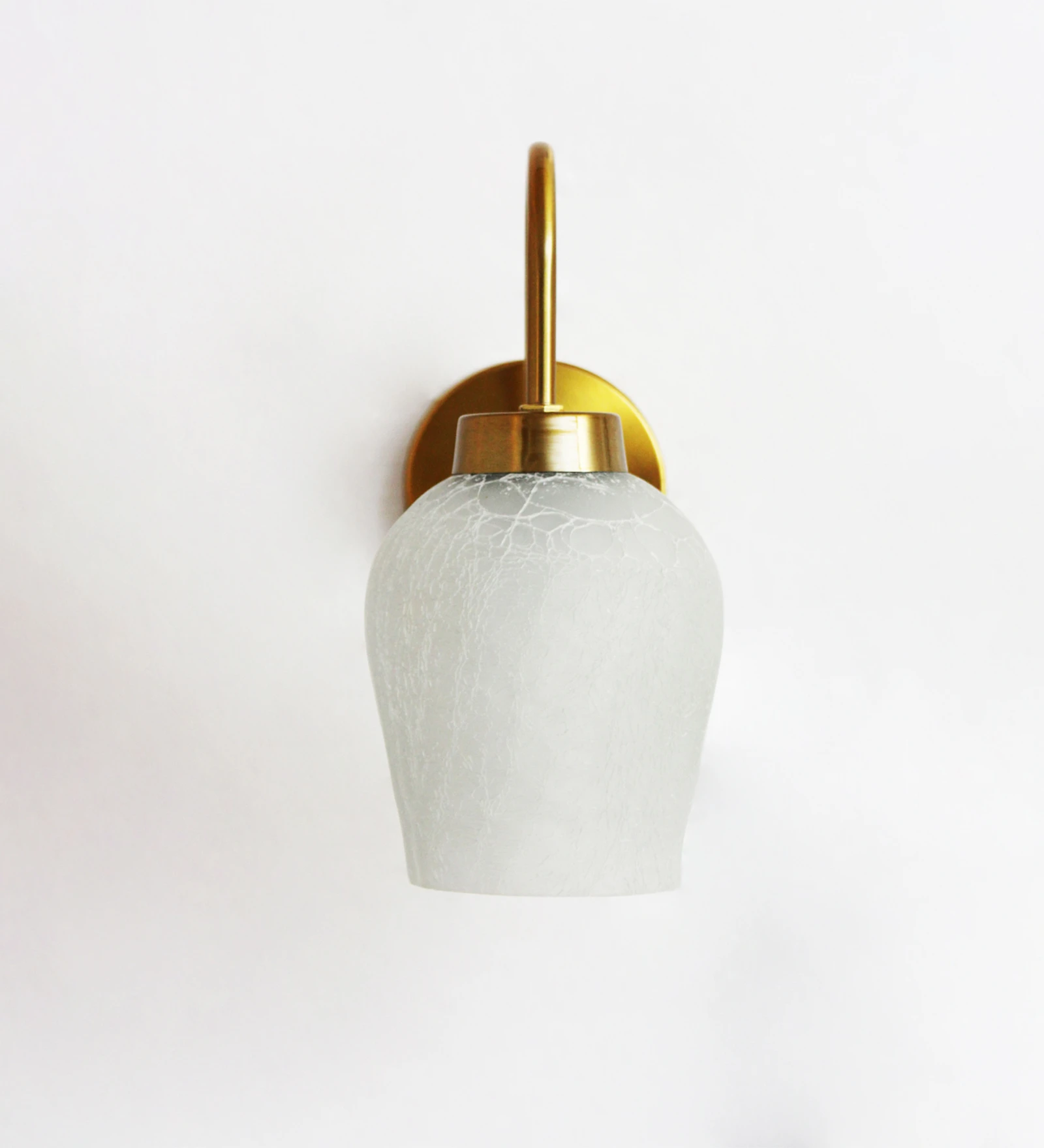 Standard Down Curve Vintage Frosted Glass Wall Light | SKE-140063-SDCVFG-WL