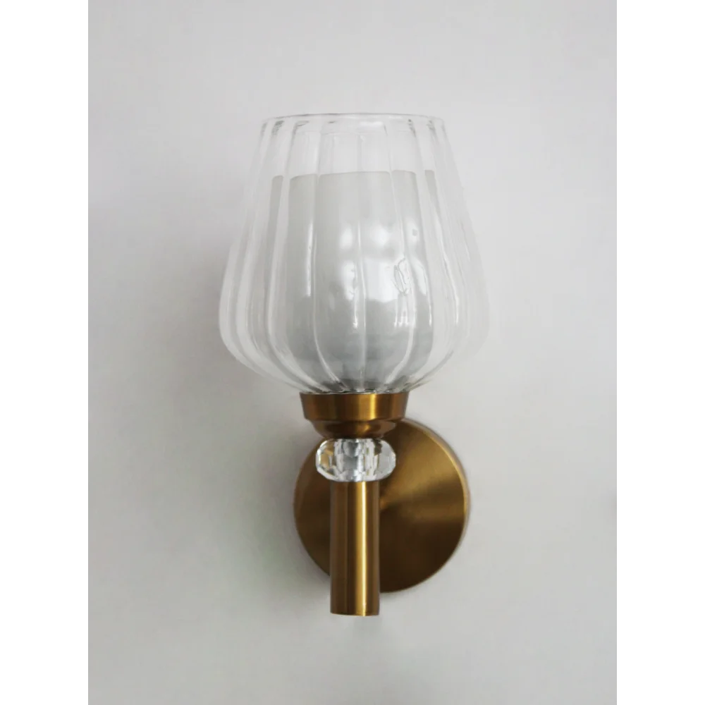 Petal-Shaped Clear Modern Glass Wall Light | SKE-140041-PSCG