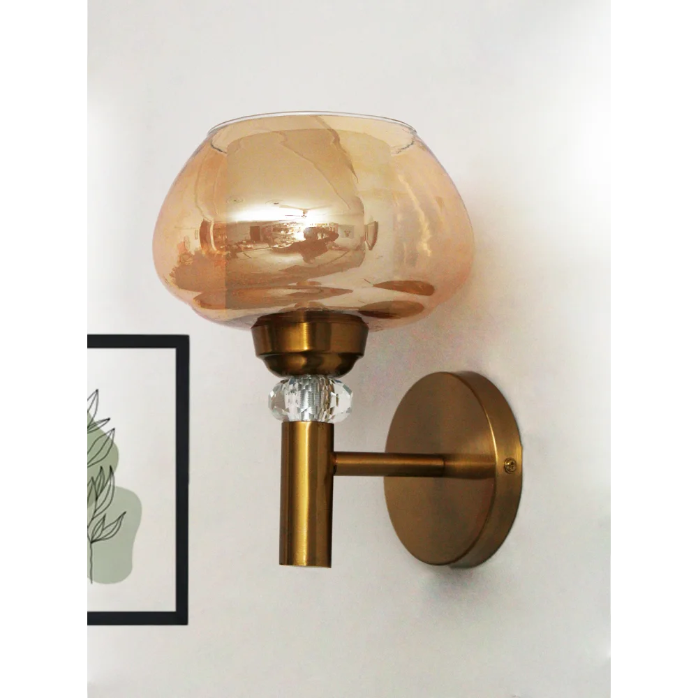 Decorative Amber Bubble Glass Wall Light | SKE-140041-DBG