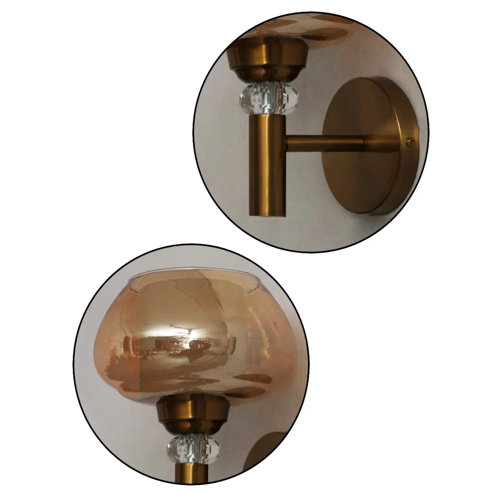 Decorative Amber Bubble Glass Wall Light | SKE-140041-DBG