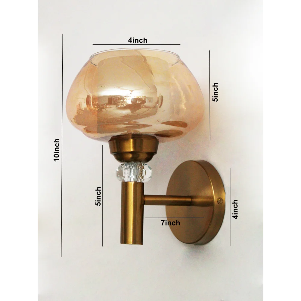 Decorative Amber Bubble Glass Wall Light | SKE-140041-DBG