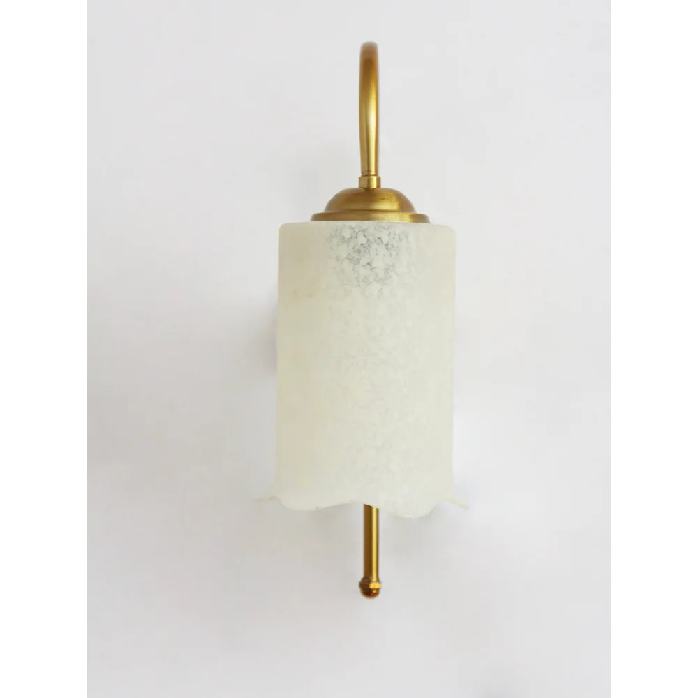 Elegant Flower Bell Shade Brass Wall Light | SKE-140012-EBFS