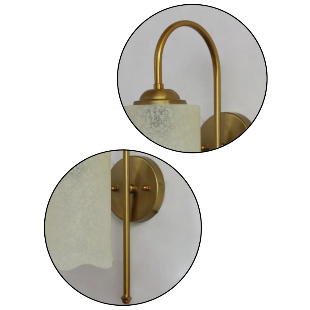 Elegant Flower Bell Shade Brass Wall Light | SKE-140012-EBFS