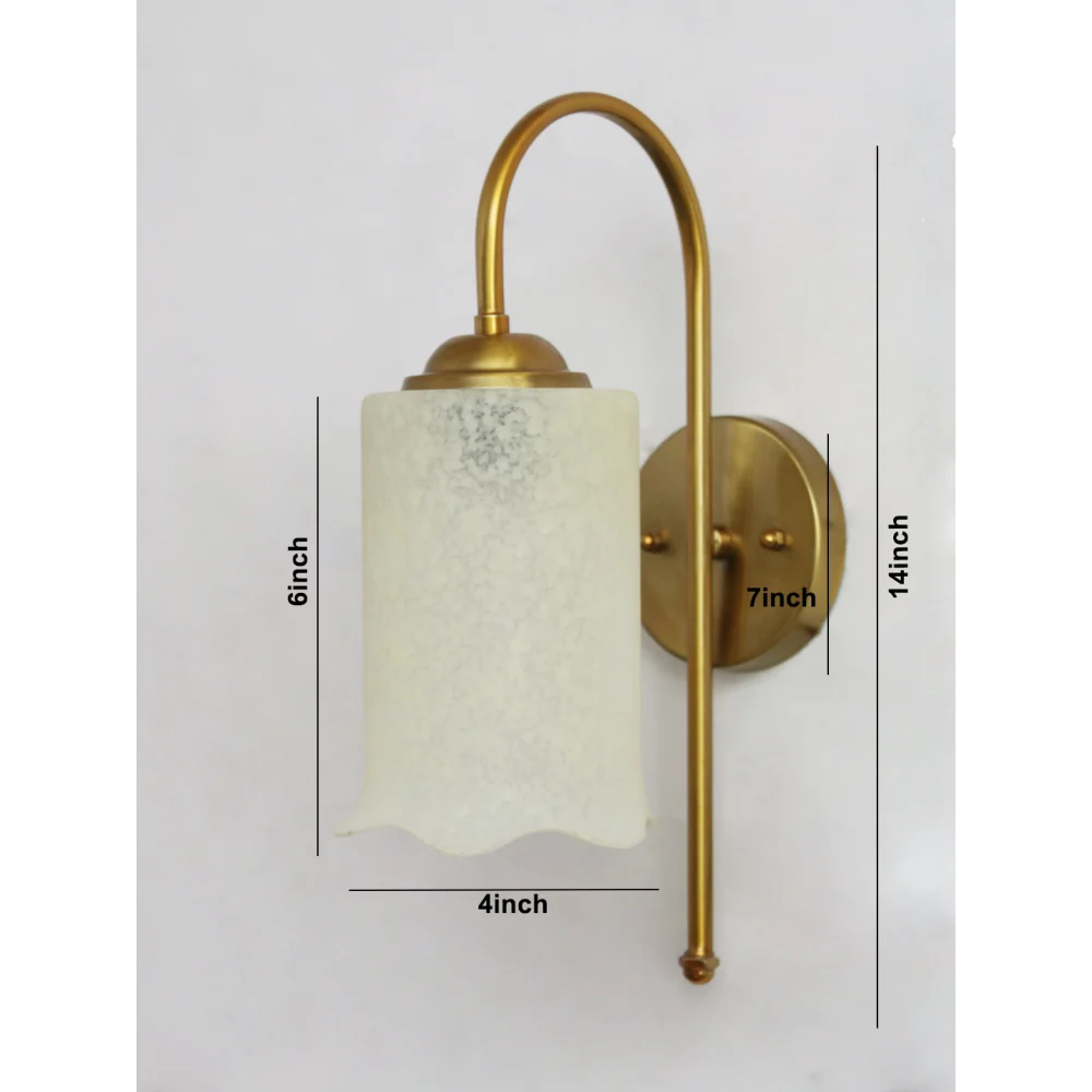Elegant Flower Bell Shade Brass Wall Light | SKE-140012-EBFS