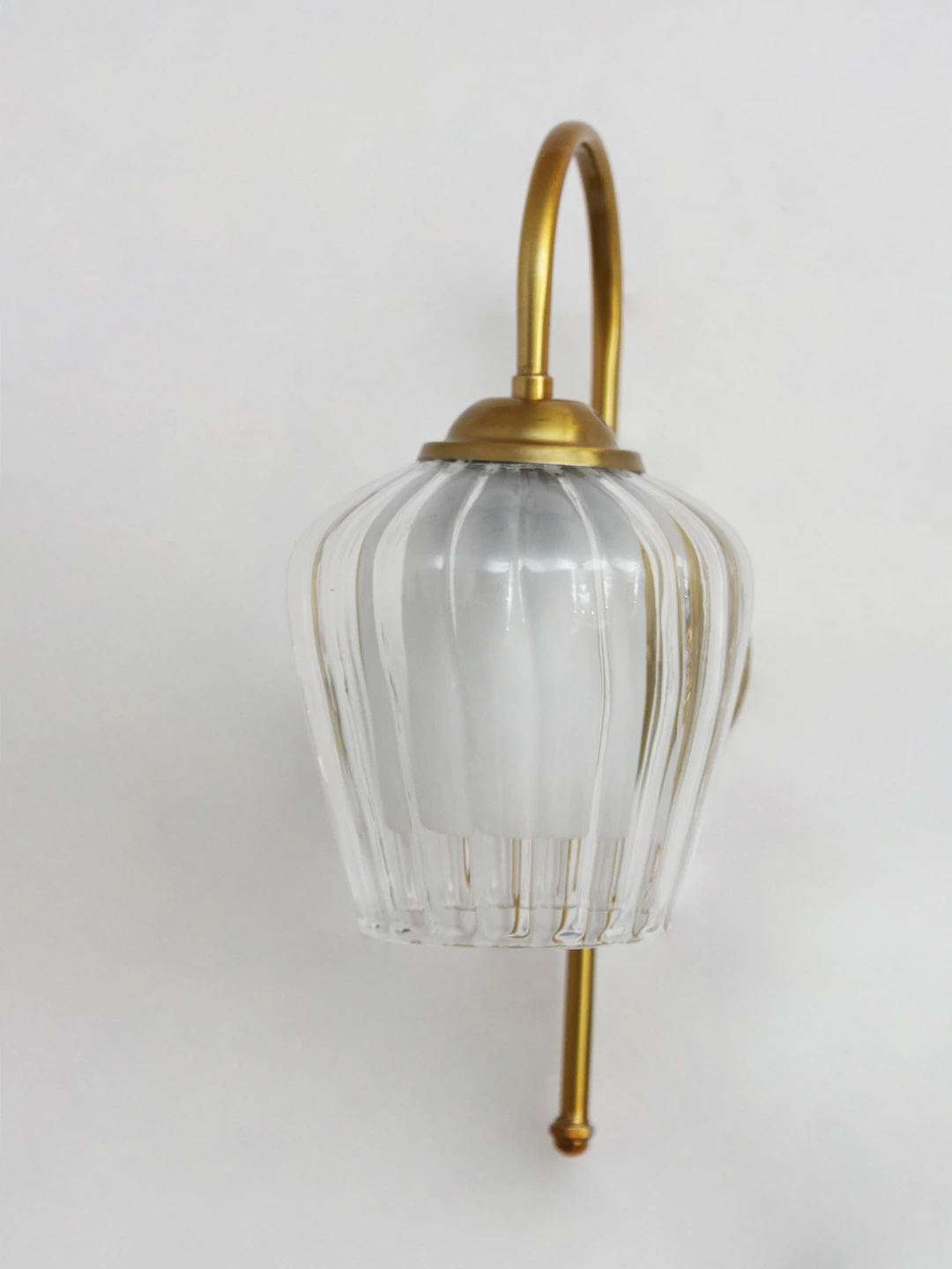 Antique Bend Clear Tulip Shape Wall Light | SKE-140012-ACTS