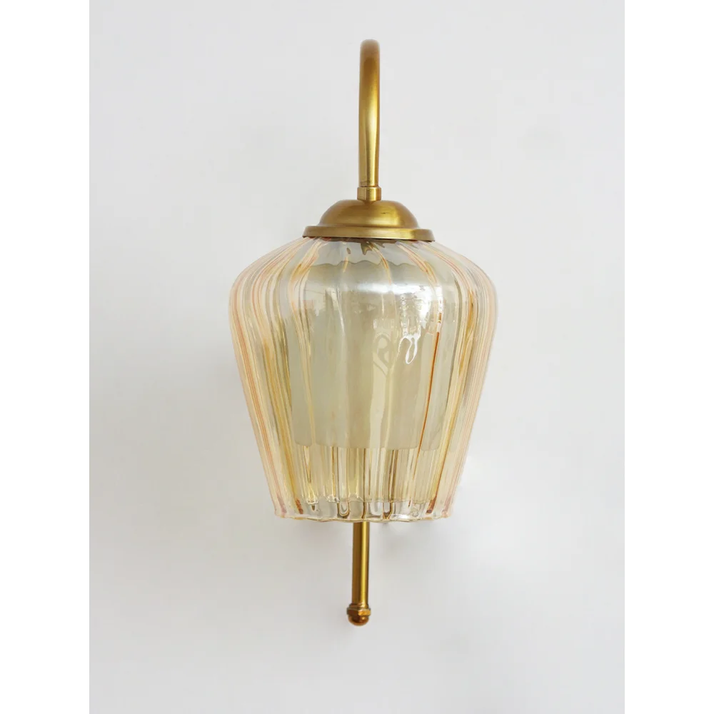 Antique Bend Gold Tulip Shape Wall Light | SKE-140012-ABGT