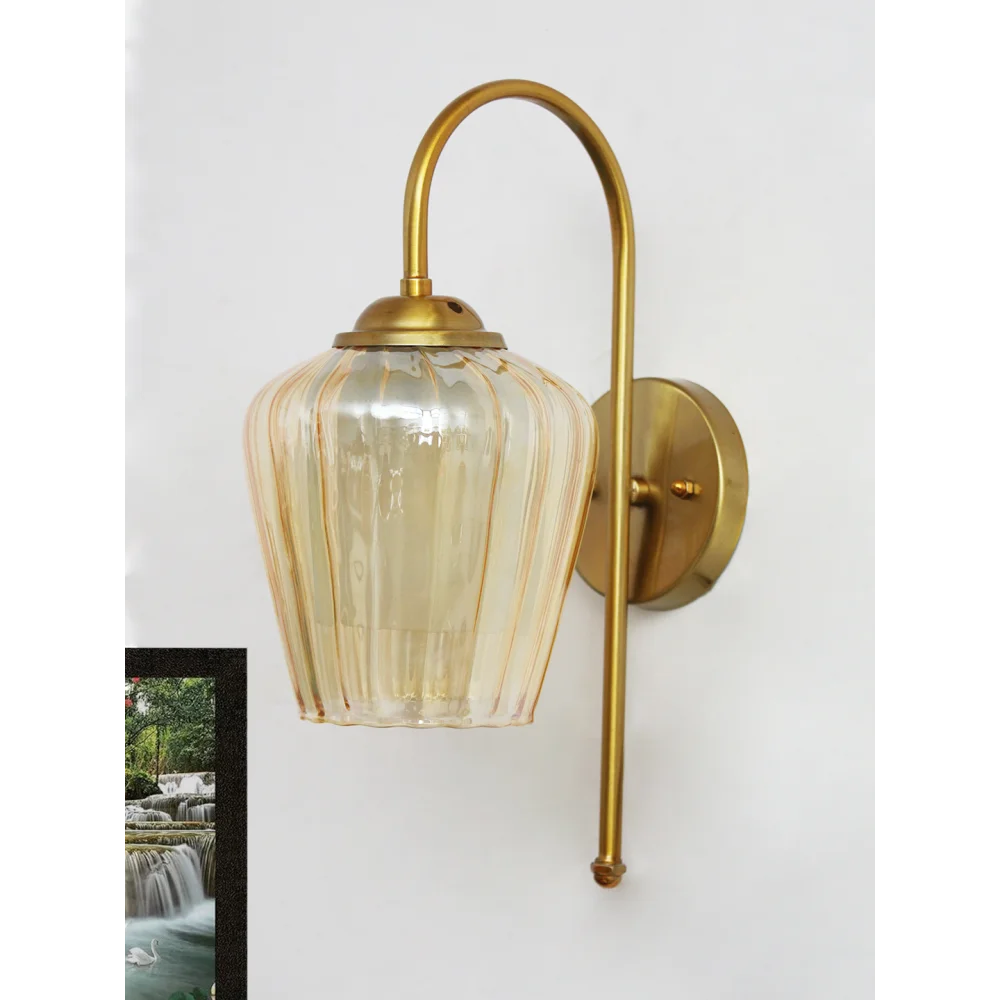 Antique Bend Gold Tulip Shape Wall Light | SKE-140012-ABGT