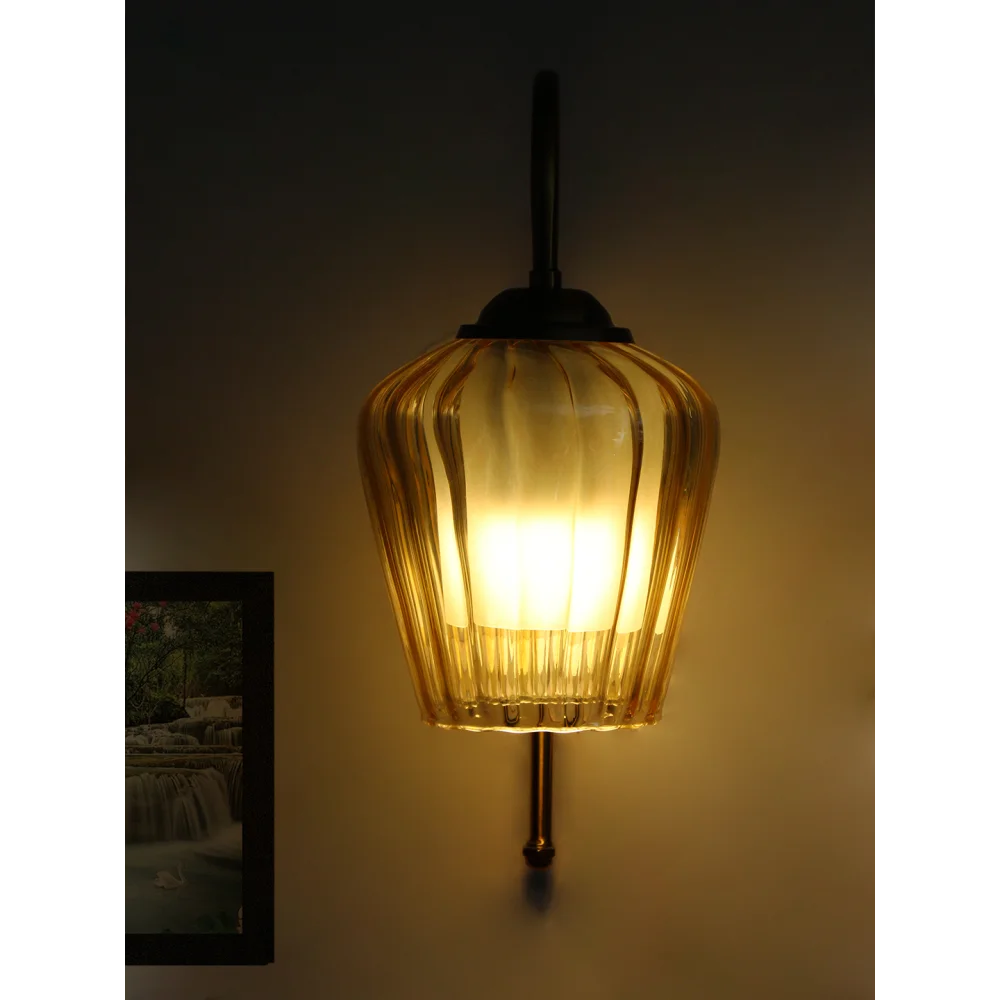 Antique Bend Gold Tulip Shape Wall Light | SKE-140012-ABGT