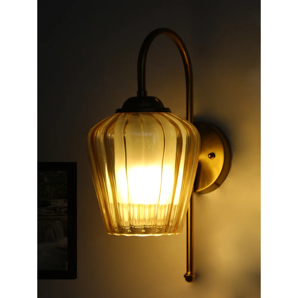 Antique Bend Gold Tulip Shape Wall Light | SKE-140012-ABGT