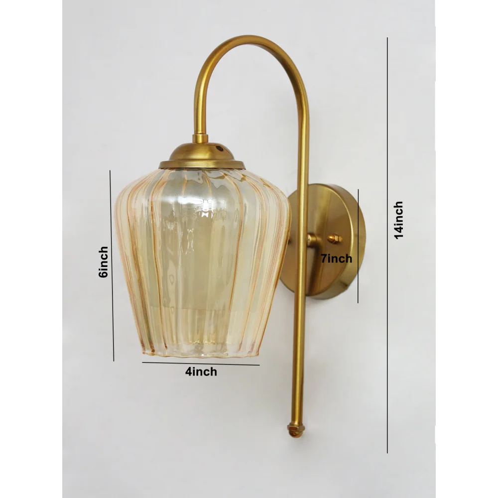 Antique Bend Gold Tulip Shape Wall Light | SKE-140012-ABGT