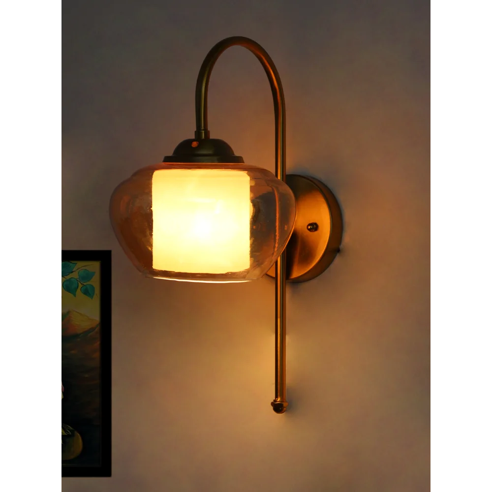 Antique Amber Stylish Curved Wall Light | SKE-140012-ASCS