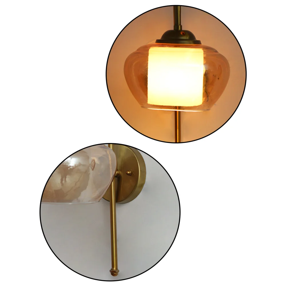 Antique Amber Stylish Curved Wall Light | SKE-140012-ASCS