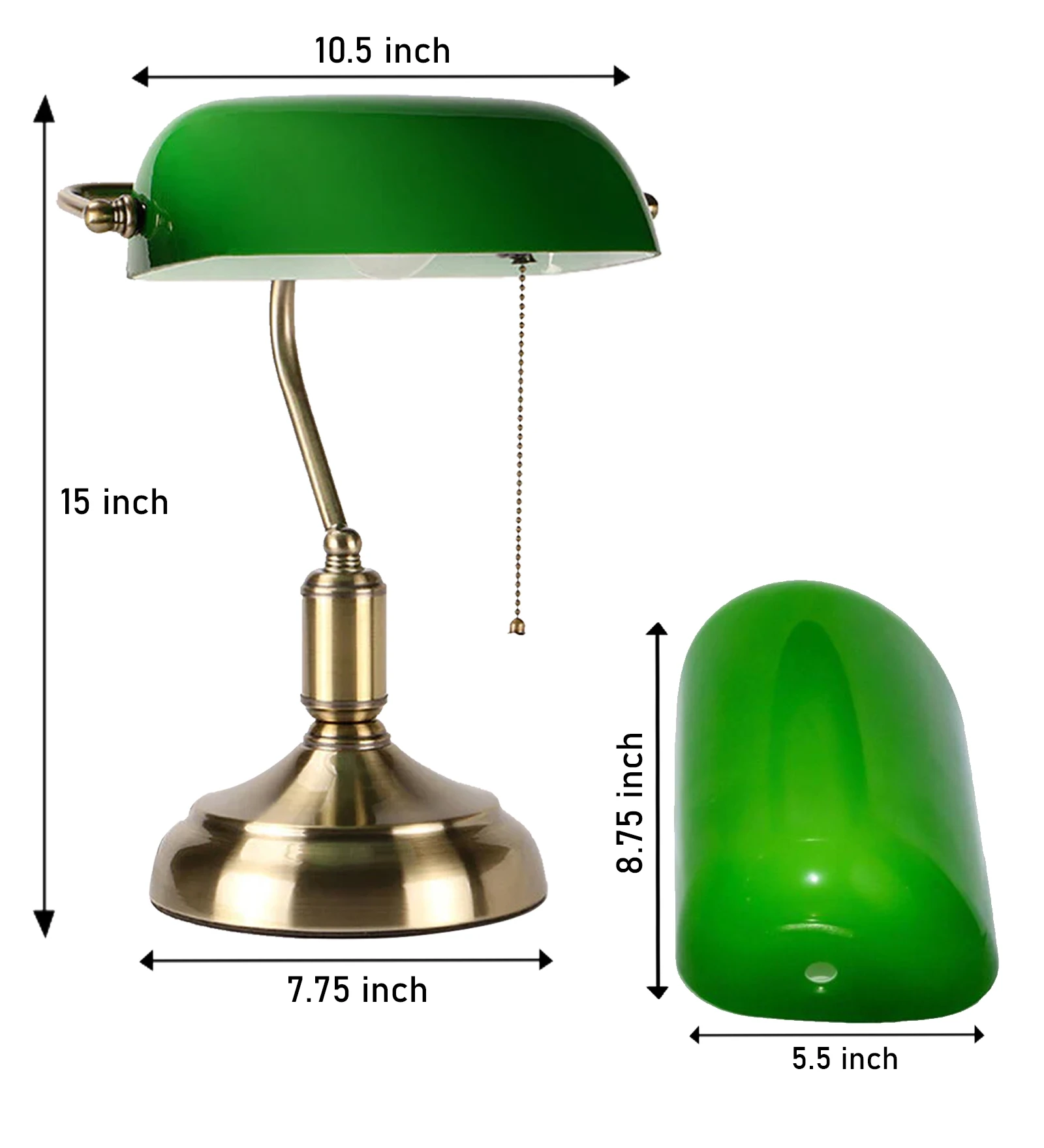 Elegant Banker Desk Lamp Classic Sophistication | SKE - 150001 BDL