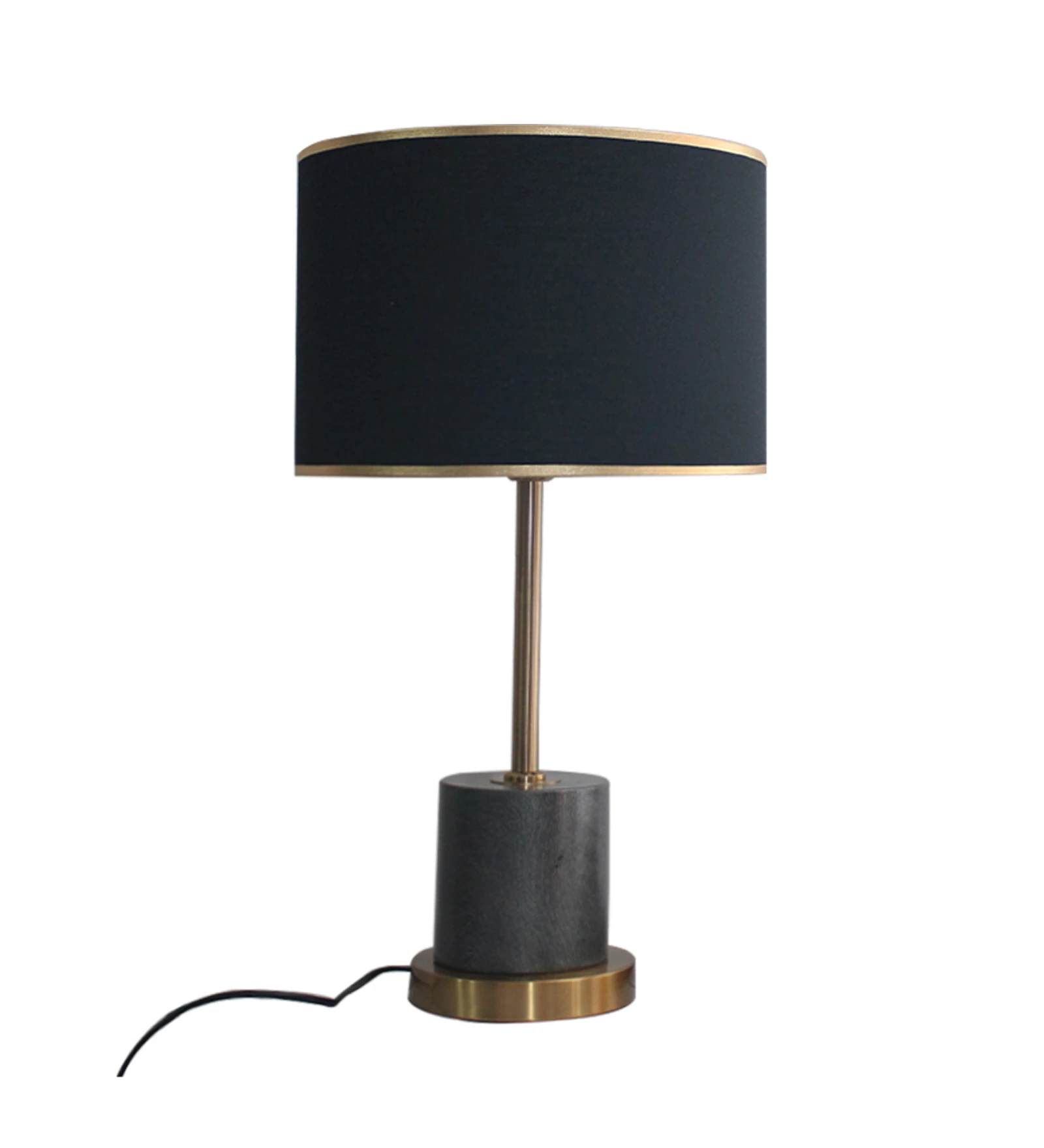 Black Shade Table Lamp Marble Base Design | SKE - 150002/ Black