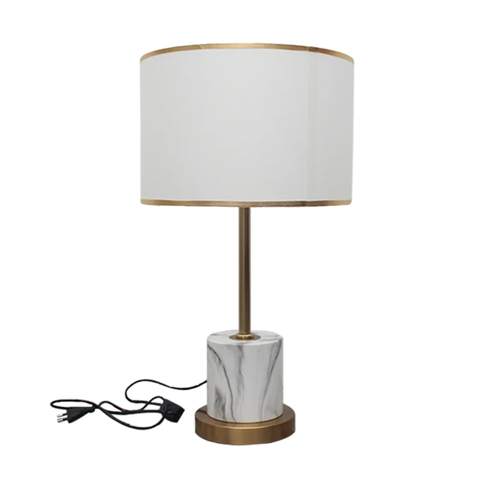 Marble Textured Contemporary Table Lamp – Stylish Lighting for Modern Interiors | SKE - 150002/ White