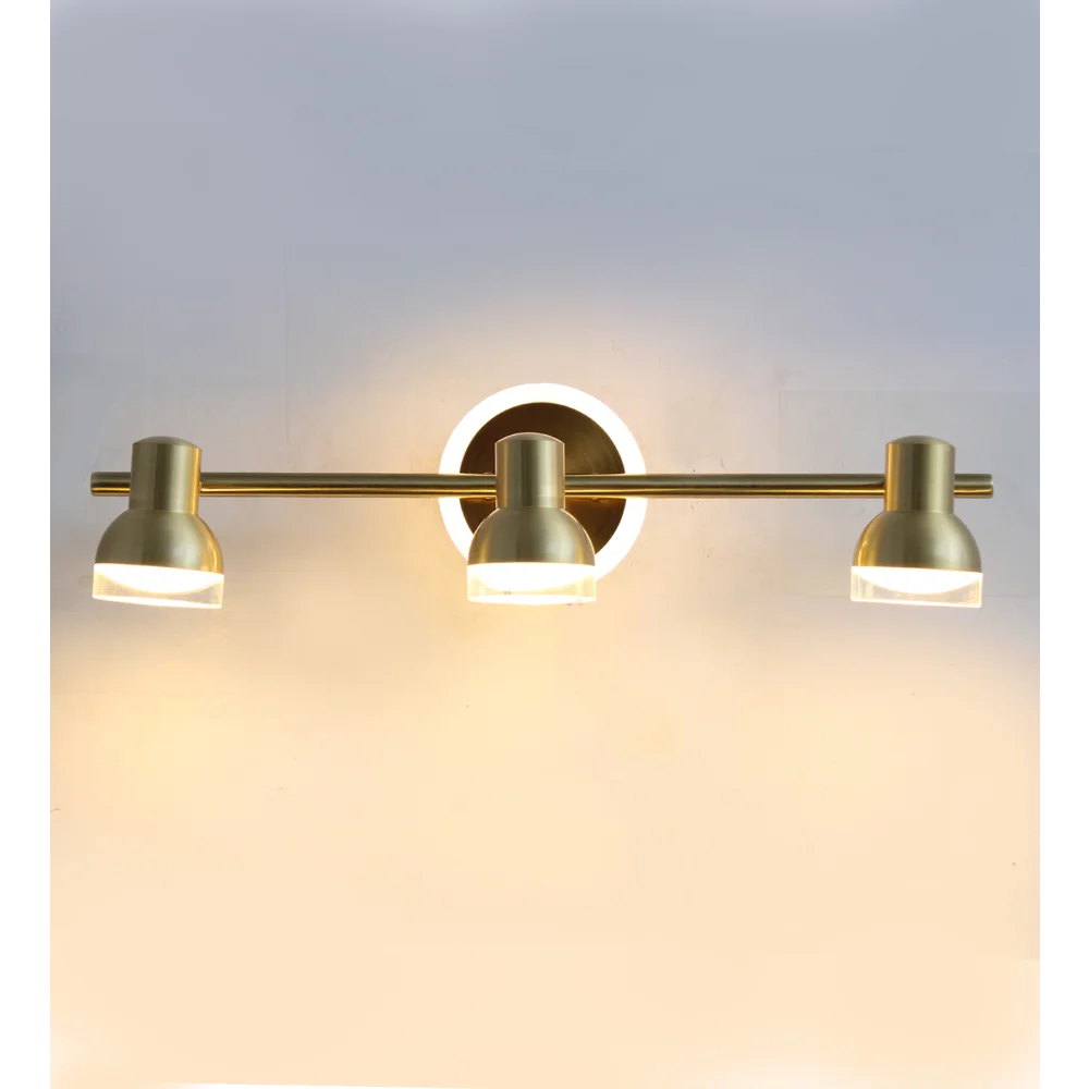 Golden Glow : Luxe Triple-Head Picture Light With LED Backplate | SKE-180012