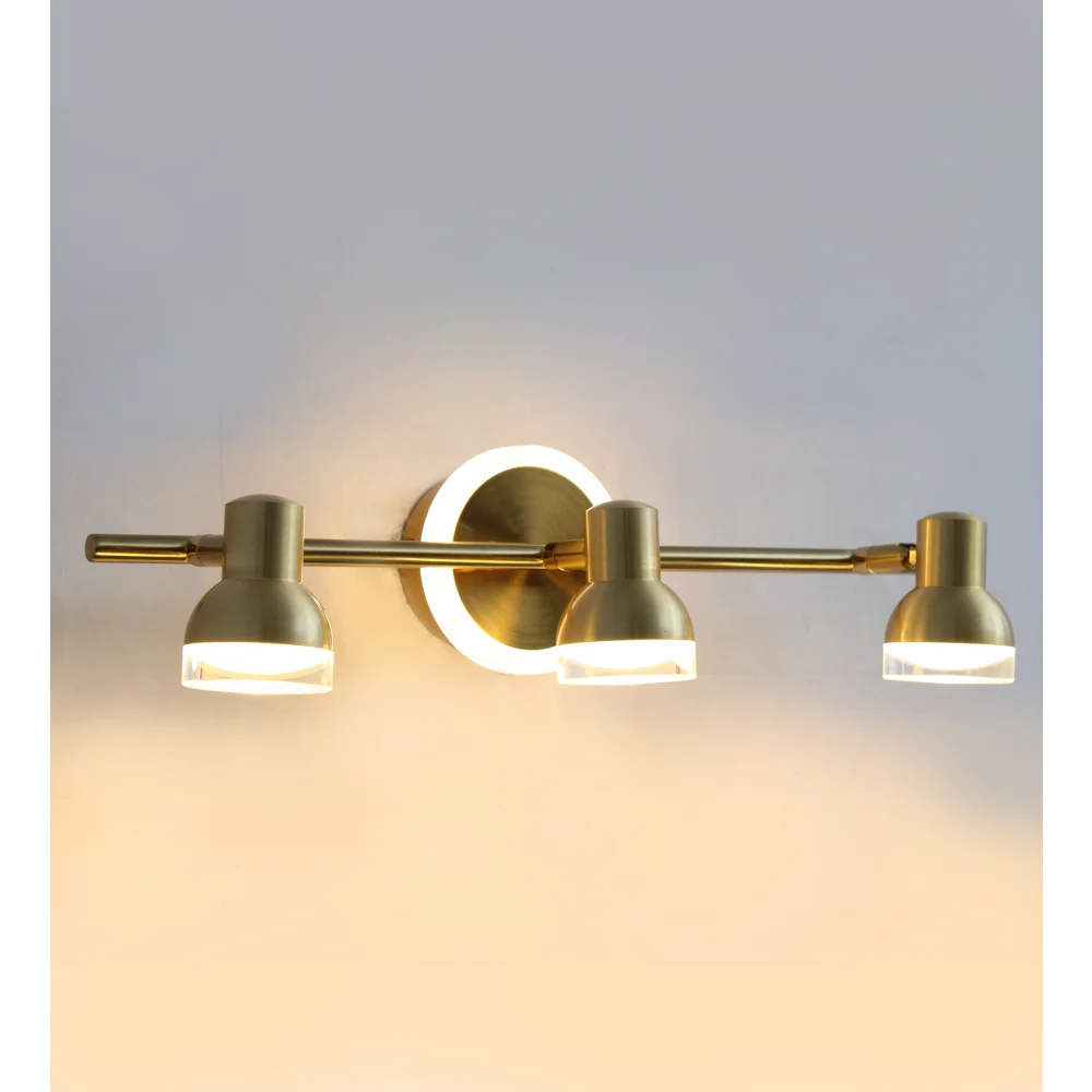 Golden Glow : Luxe Triple-Head Picture Light With LED Backplate | SKE-180012