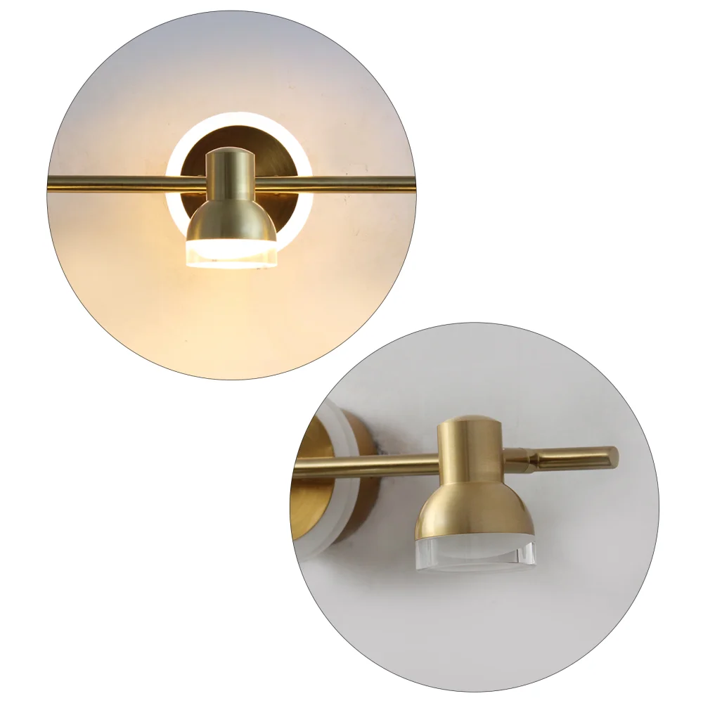 Golden Glow : Luxe Triple-Head Picture Light With LED Backplate | SKE-180012
