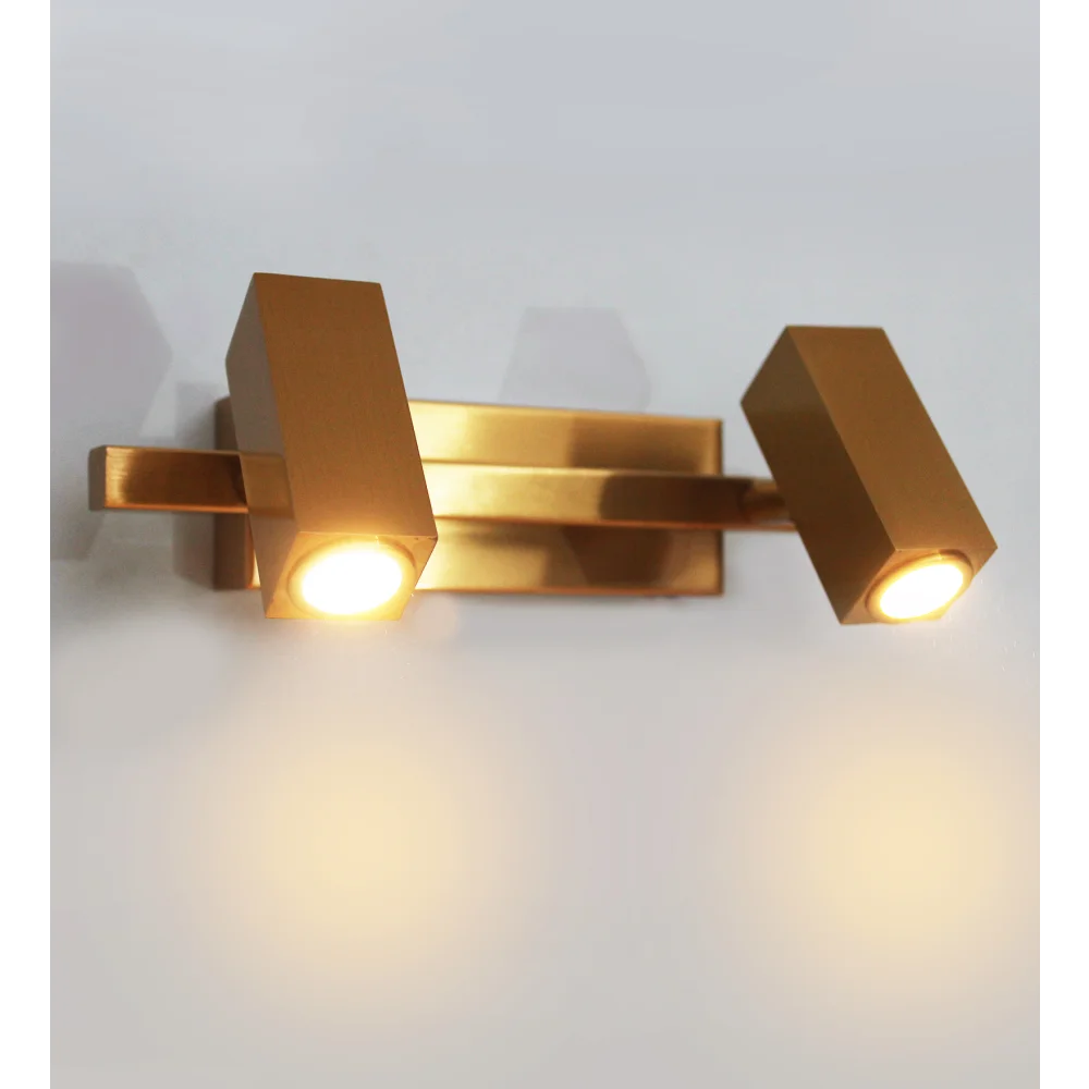 Modern Brass Finish Dual-Head LED Wall Mounted Picture Light | SKE-180013