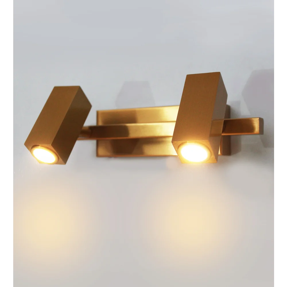 Modern Brass Finish Dual-Head LED Wall Mounted Picture Light | SKE-180013